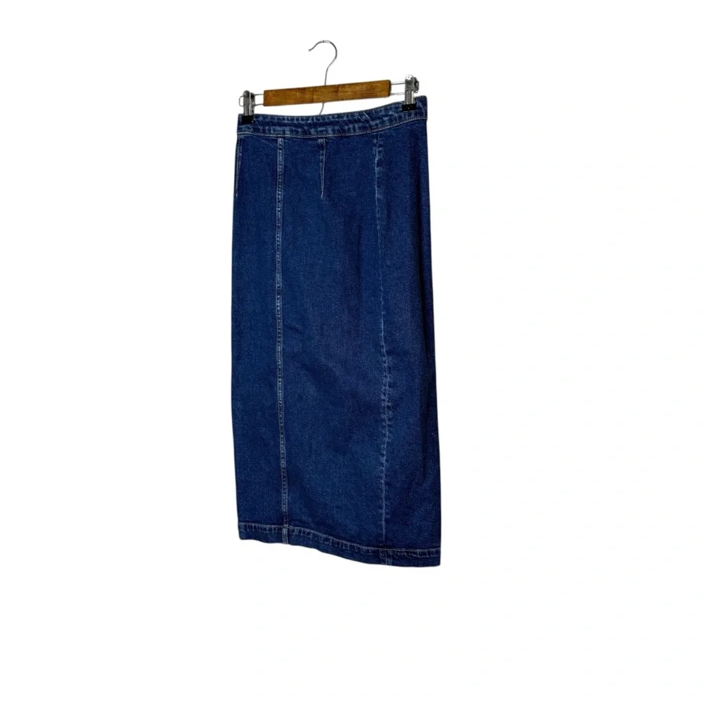 Free People Jasmine Buttoned Denim Midi Skirt - Picture 7 of 10